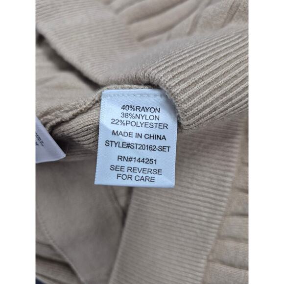 Sincerely Jules Rayon Blend Wide Legged Ribbed Sweater Pants Camel color Sz XL - Picture 5 of 5